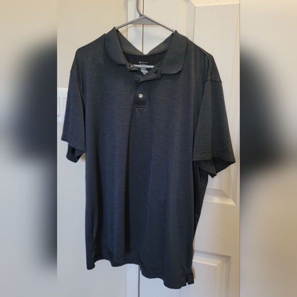 2 Members Mark Active Polo t-shirts - Textured Jacquard - 1 Gray/ 1 Black - Picture 3 of 6